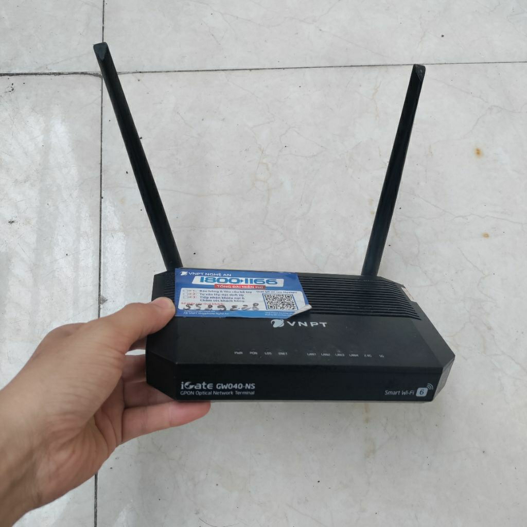 Modem VNPT GW040ns wifi 6 bao sống bán thợ kèm adapter