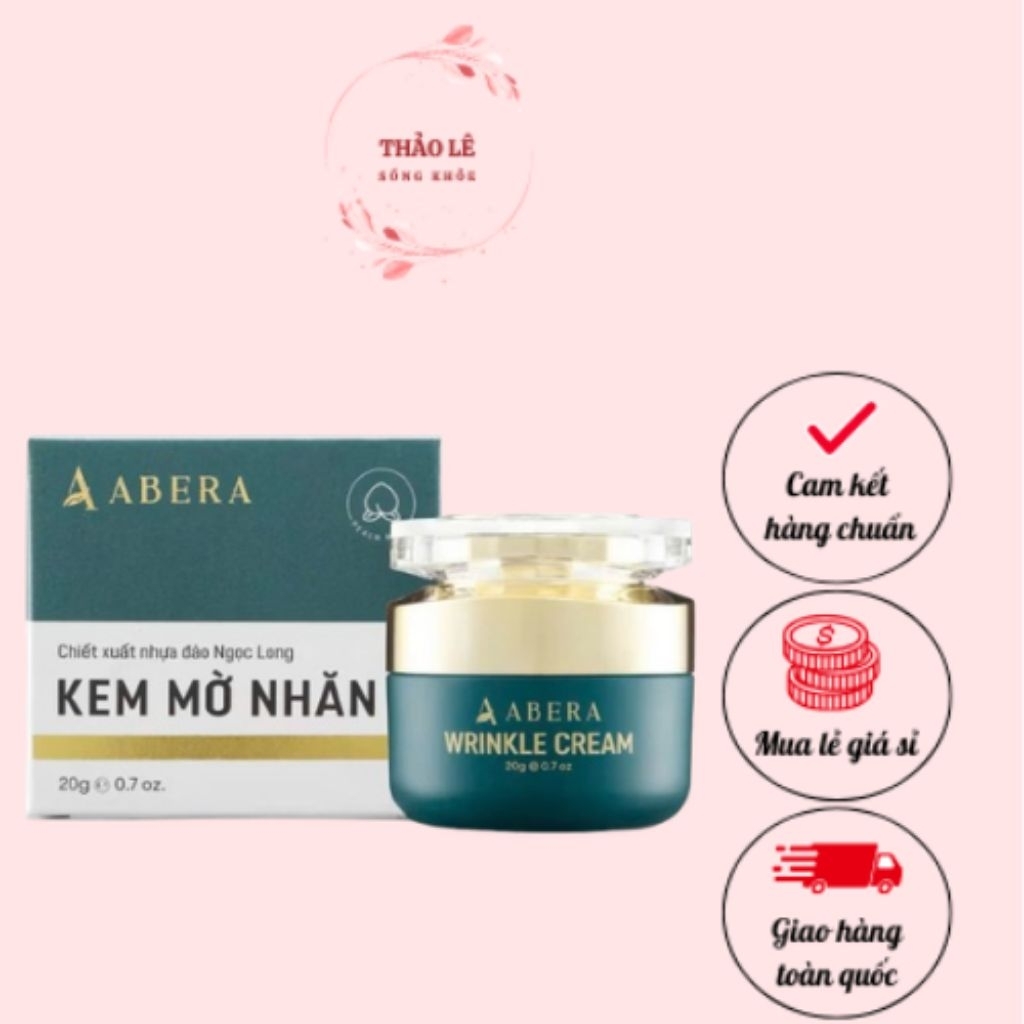 Kem Mờ Nhăn ABERA 20g - Giảm Nếp Nhăn, Vết Chân Chim, Rãnh Cười, Gợi Mở Làn Da Mịn Màng, Căng Mướt