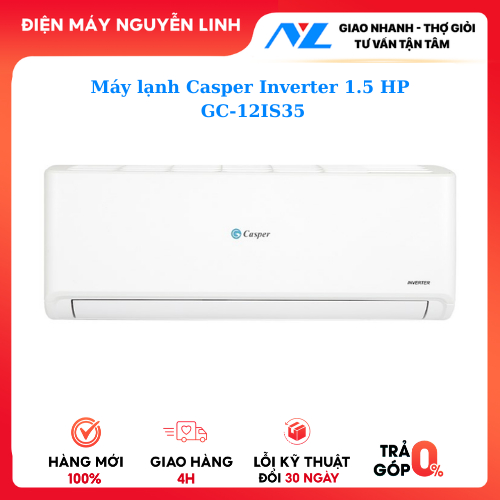 Máy lạnh Casper Inverter 1.5 HP GC-12IS35