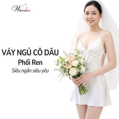 Váy ngủ lụa cô dâu WANNABE 2 dây cut out lưng thắt nơ – đầm ngủ cô dâu honeymoon quyến rũ DNS55