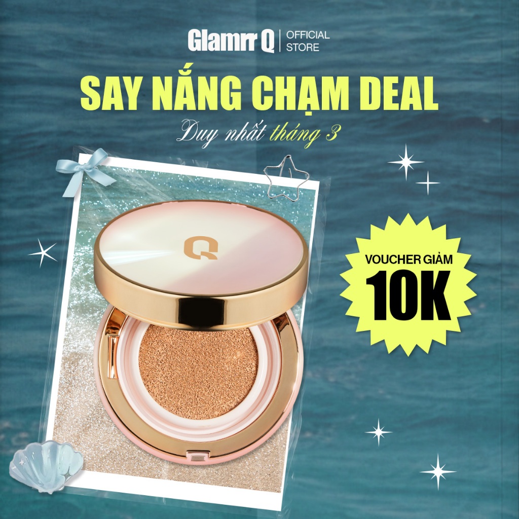 Phấn nước GLAMRR Q LONG WEAR DD CUSHION - SPF50+/PA+++ (1 lõi 13g)