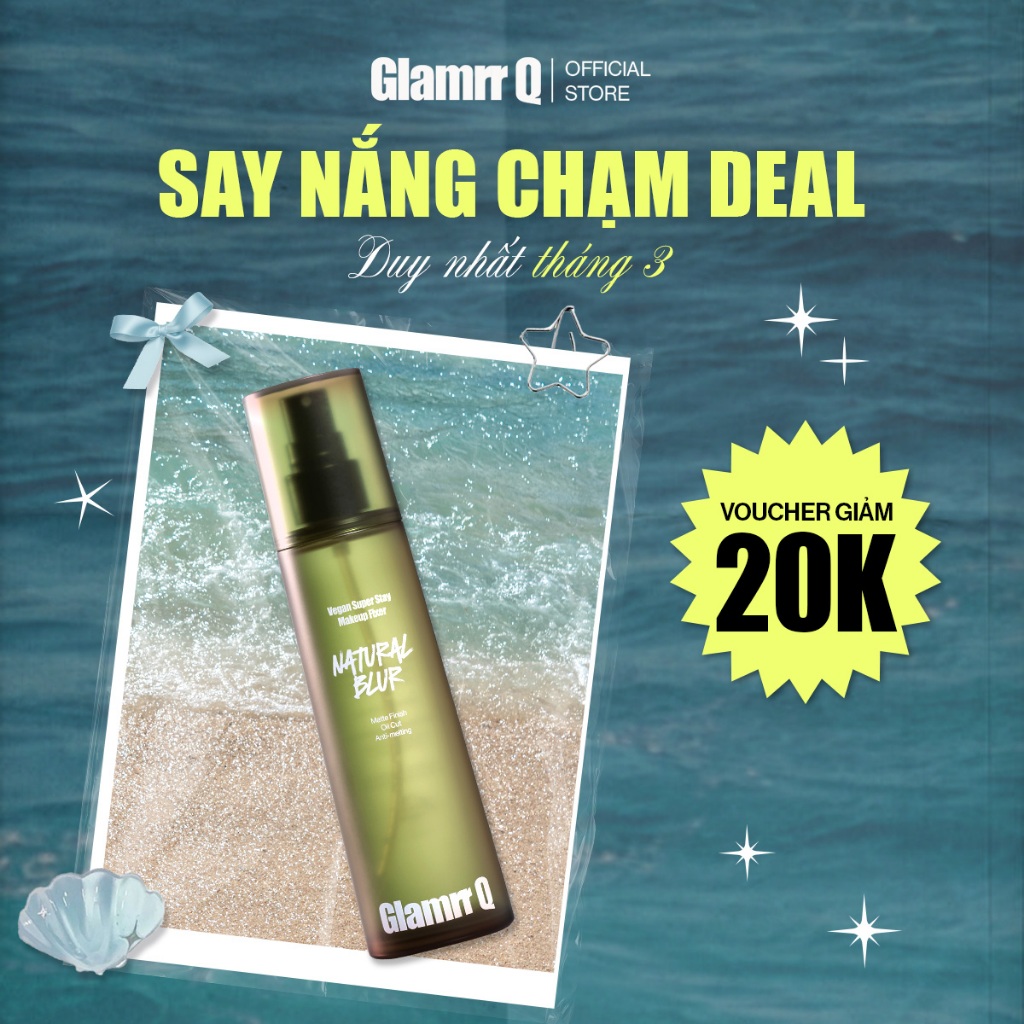Xịt Khóa Nền Cố Định Glamrr Q Vegan Super Stay Makeup Fixer (50ml, 130ml)