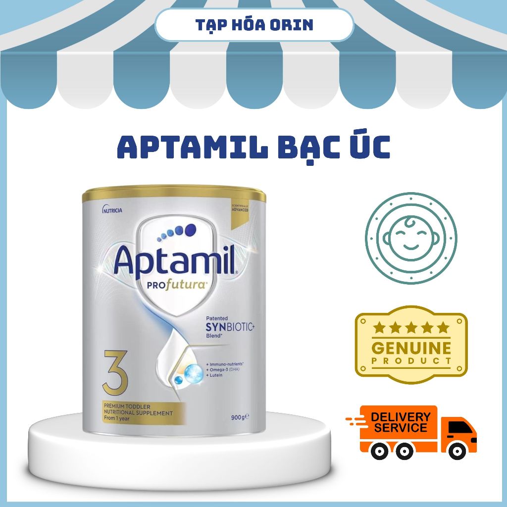 Sữa Aptamil Profutura Úc Số 1, Số 2, Số 3, Số 4 Hộp 900g Date xa