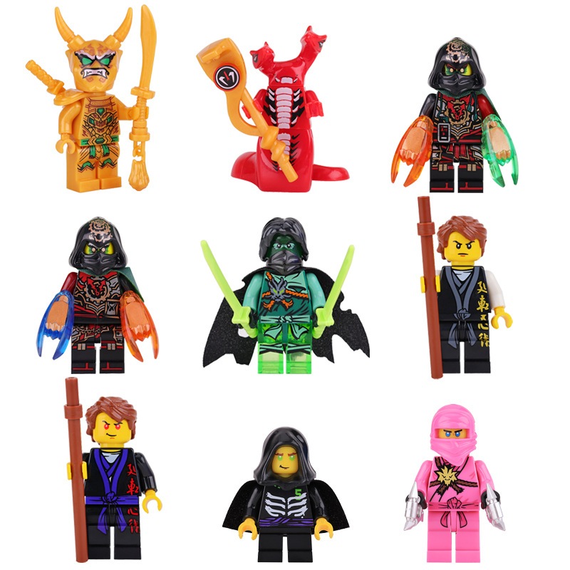 Đồ chơi lắp ráp minifigures oni loyd, morro, garmadon - Mô hình lắp ráp nhân vật phản diện