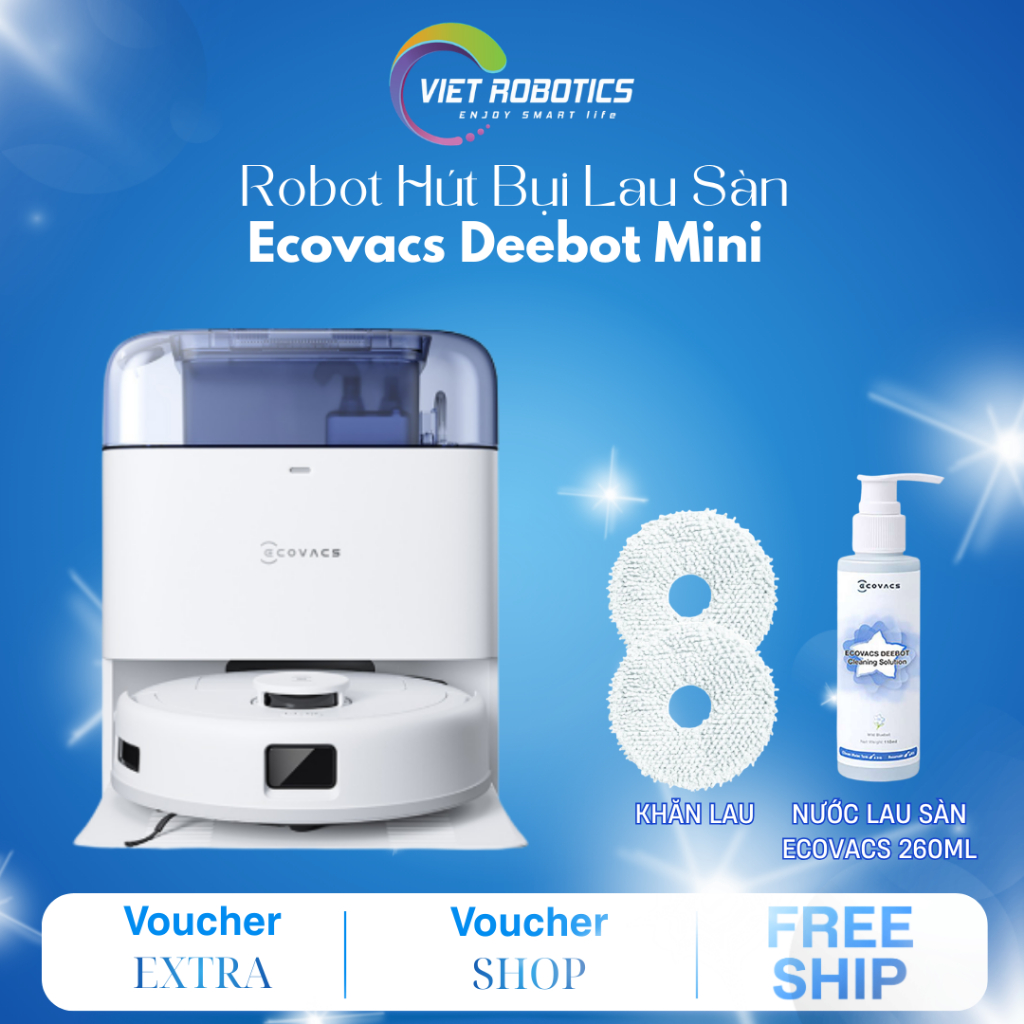 Robot Hút Bụi Lau Sàn Ecovacs Deebot Mini - Hàng Chính Hãng