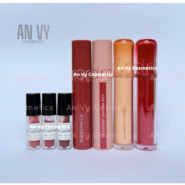 [Chiết] Son tint bóng RM The Juicy Lasting Tint đủ màu bản mới và cũ chiết 0.5g son chiết anvycosmet