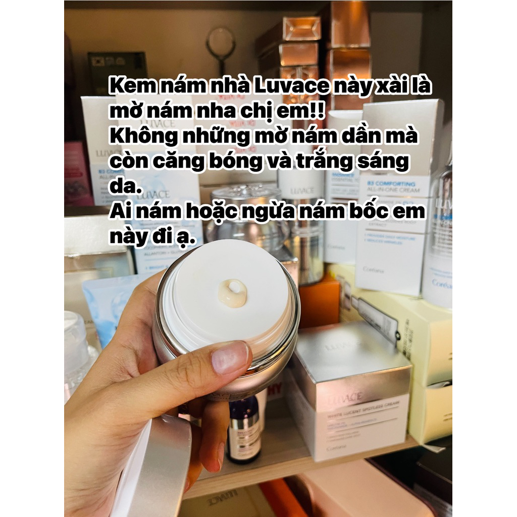 Kem NÁM LUVACE dưỡng trắng da, mờ thâm nám, tàn nhang, sạm da, da không đều màu LUVACE nổi tiếng tại