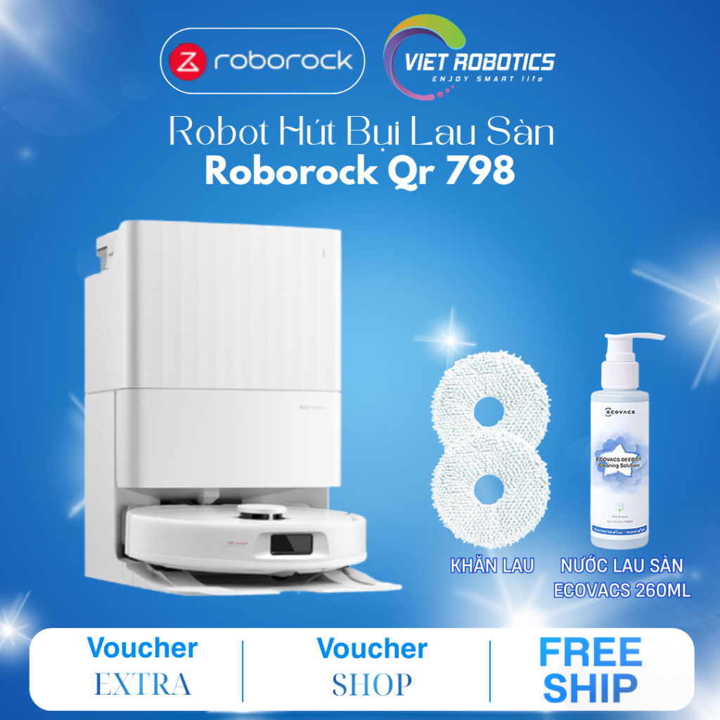 Robot Hút Bụi Lau Sàn Roborock QR 798 - Bản Quốc Tế - Hàng Chính Hãng