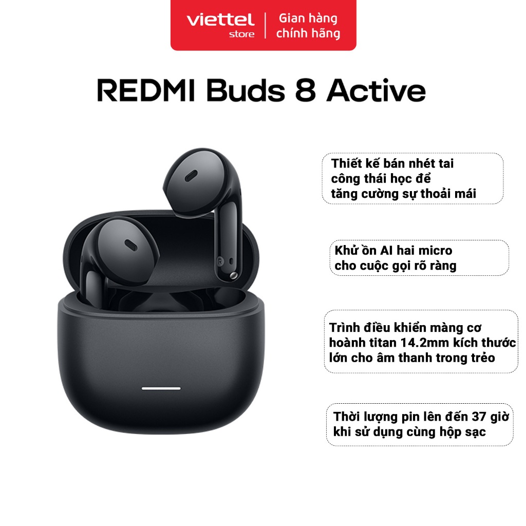 Tai nghe Bluetooth REDMI Buds 8 Active | 37 Giờ Nghe Nhạc | Bluetooth 5.4 | Kết Nối Thông Minh | BigBuy360 - bigbuy360.vn