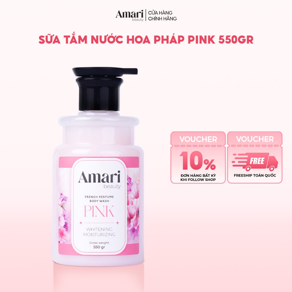 Sữa Tắm Amari Beauty Hương Nước Hoa Pháp Giúp Làm Sạch, Dưỡng Ẩm Cơ Thể - 550g