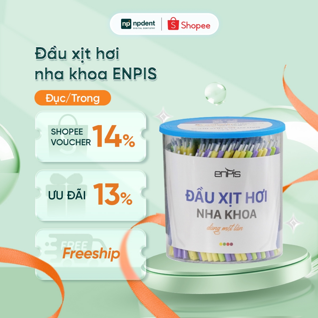 Đầu xịt hơi nha khoa NPDENT ENPIS, tiện lợi, hạn chế rỉ nước, tắc nước, tắc khí (250 chiếc)