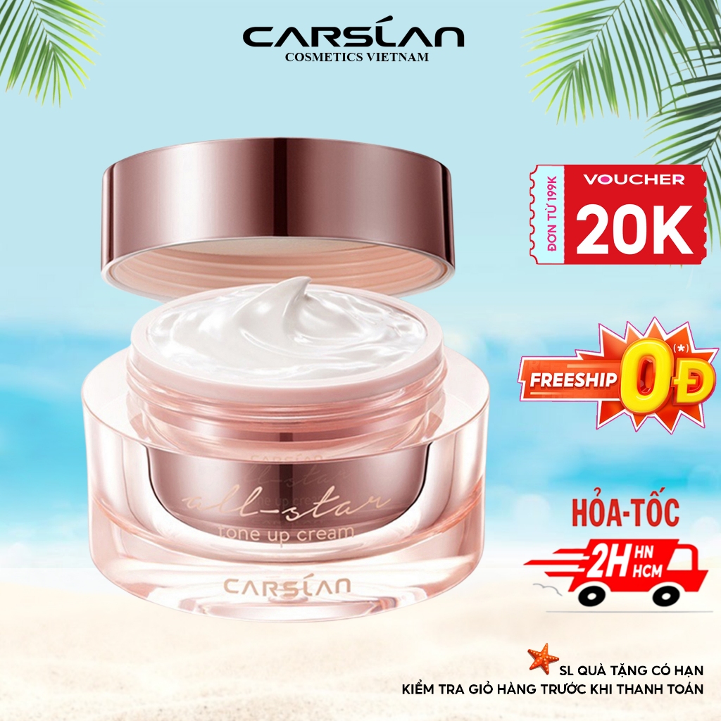 Kem nâng tông da kem lười trang điểm Kem lót che khuyết điểm hiệu quả 50g Carslan Việt Nam