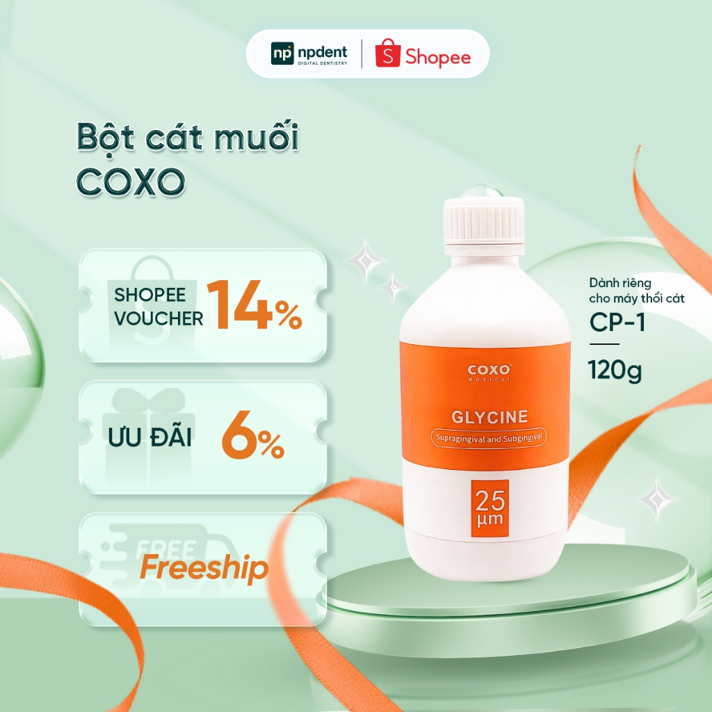 Bột Phun Cát Coxo Glycine 25 µm – 120 g Dùng Cho Máy Đánh Bóng CP-1