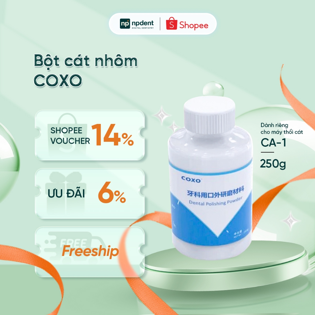 Bột Phun Cát Coxo Aluminum NPDENT, Bột Nhôm Oxit Tiện Lợi, An Toàn Cho Máy Đánh Bóng CA-1