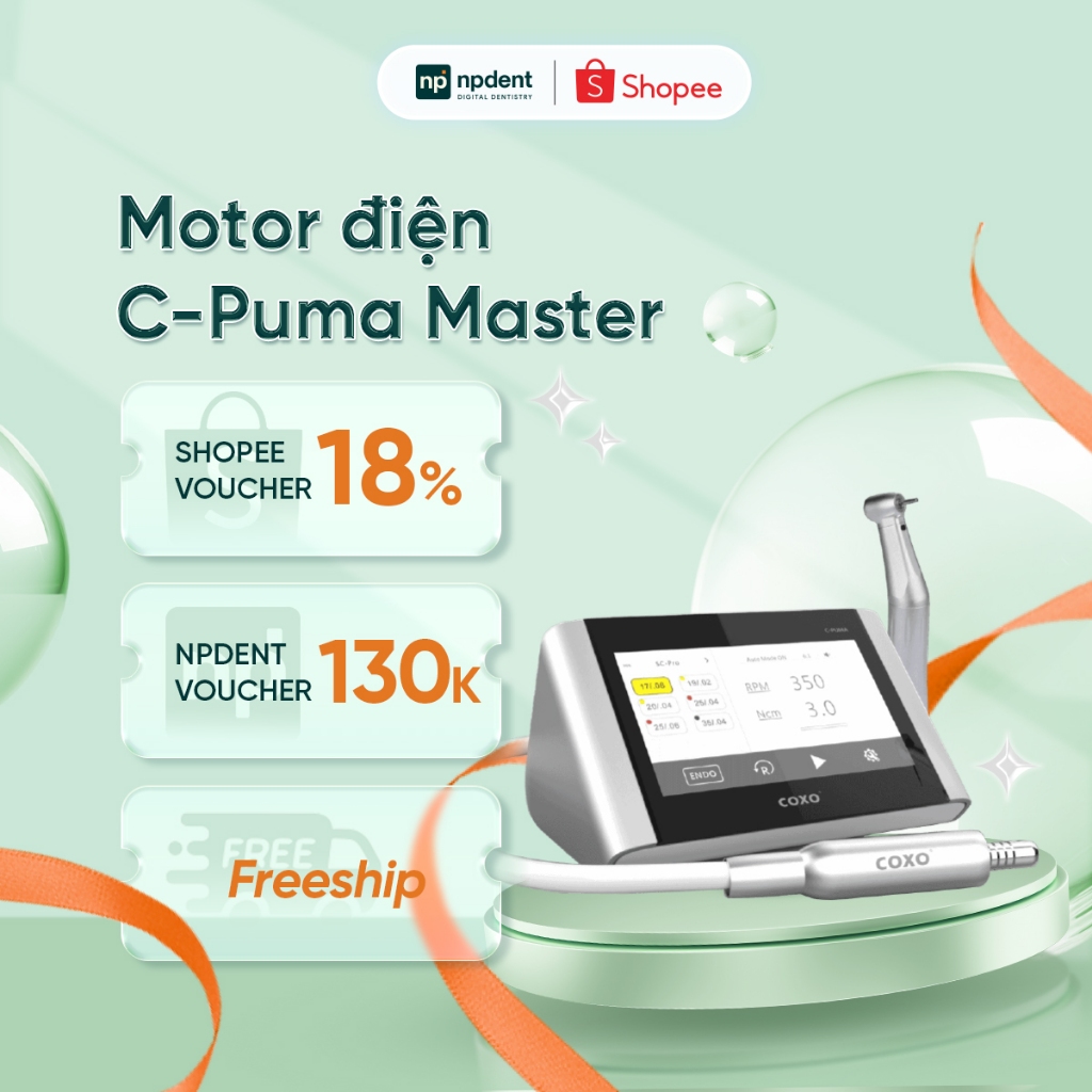Motor điện Nha khoa NPDENT COXO C-PUMA Master Tích Hợp 2in1 Động Cơ Điện Và Động Cơ Endo - Bảo Hành 