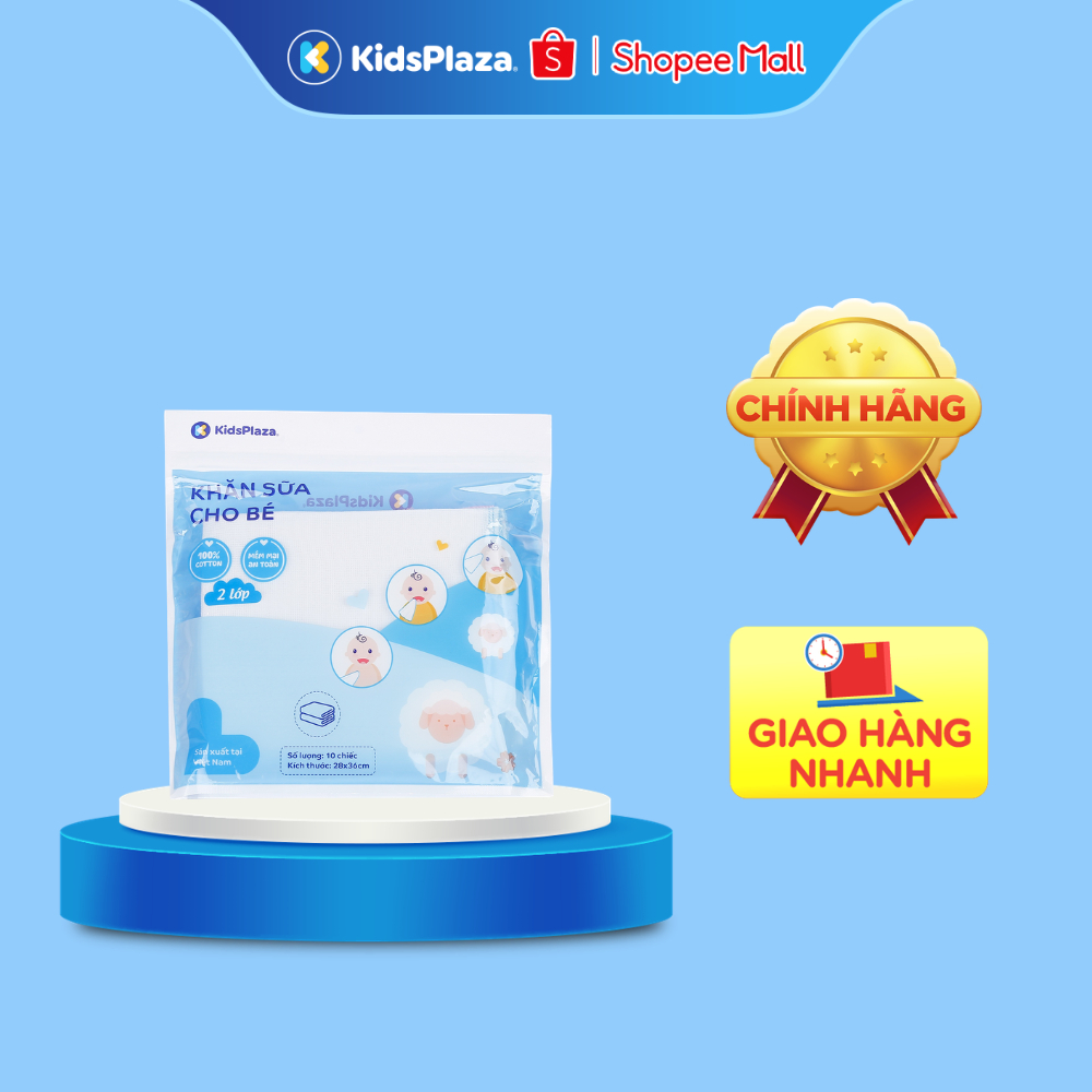 Set 10 khăn sữa cho bé xuất Nhật Kids Plaza 2 lớp/3 lớp/ 4 lớp