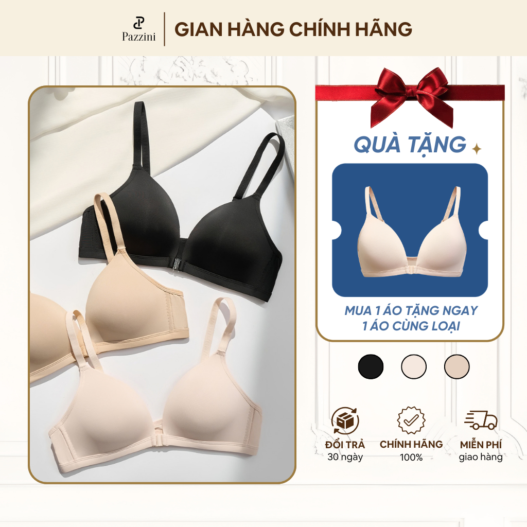 Áo lót định hình cài trước không gọng đệm mỏng Pazzini  chất su mềm mại, thoải mái - WUA007