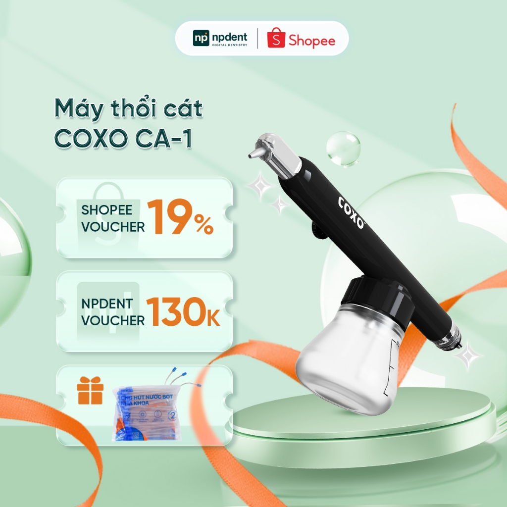 Máy thổi cát Coxo CA-1 NPDENT xử lý triệt để các mảng bám, vết dính, mài mòn và khử nhiễm hiệu quả, 