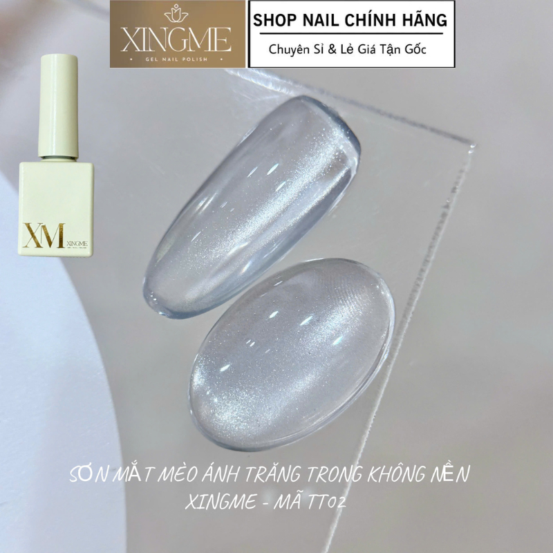 Sơn mắt mèo ánh trăng trắng trong ít xám XINGME