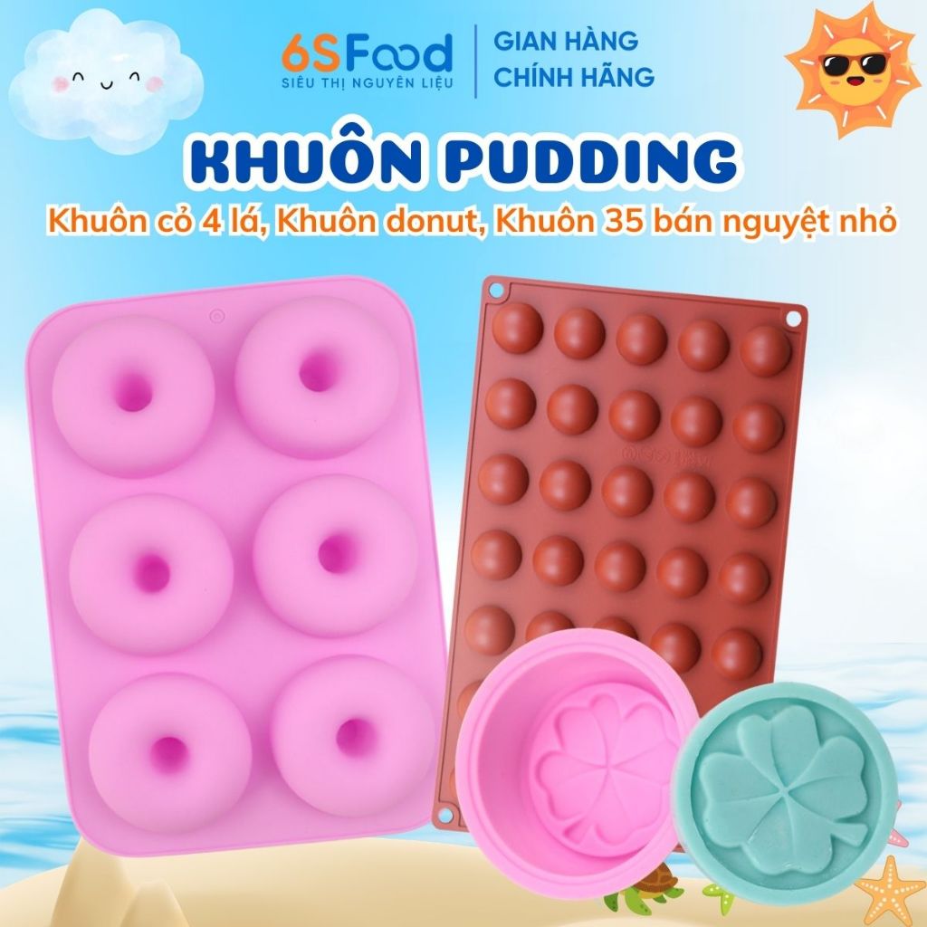 Khuôn Silicon Hình Chân Mèo, Bánh Donut 6 Ô Làm Thạch, Kẹo Dẻo, Rau Câu, Đá,... - Nhà 6SFOOD