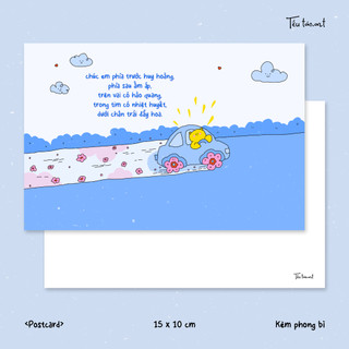 POSTCARD - Thiệp viết tay - thiệp lời nhắn "Chúc em dưới chân trải đầy hoa"  15x10cm | TeuTao.art