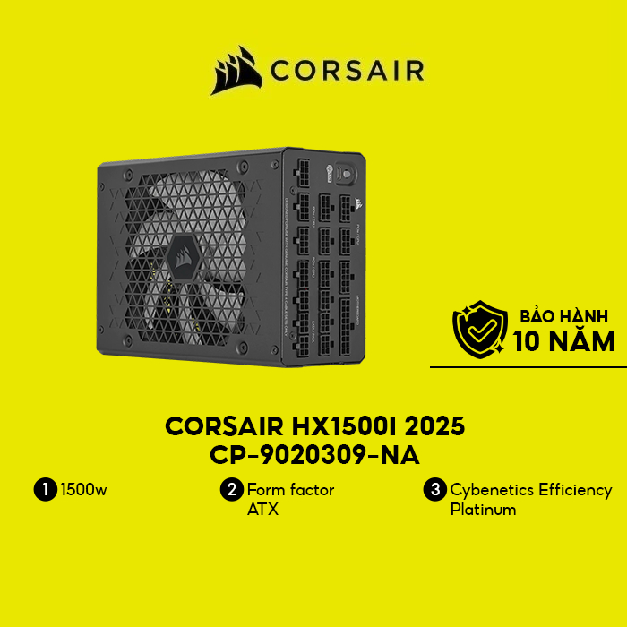 Nguồn máy tính Corsair HX1500i 2025/CP-9020309-NA