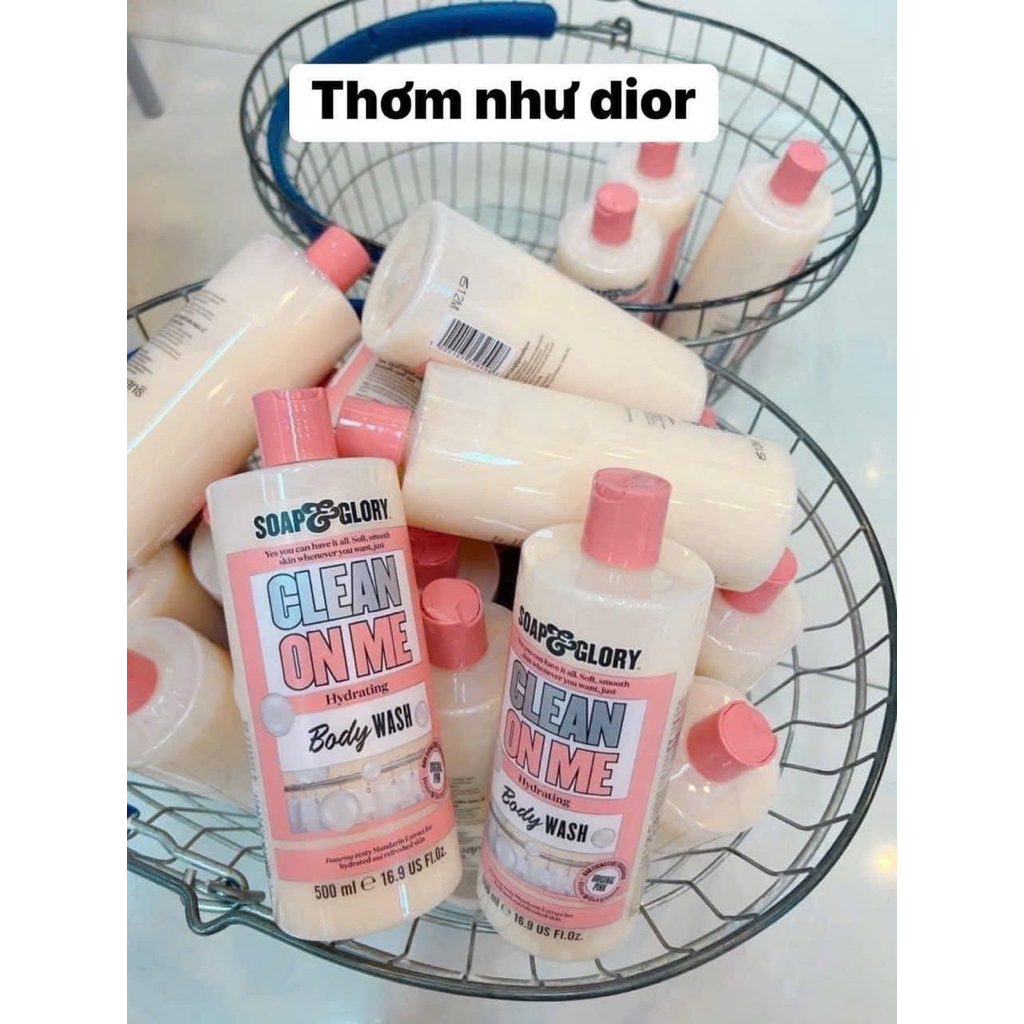 Sữa tắm Boots Soap and Glory Clean On Me Thái Lan 500ml