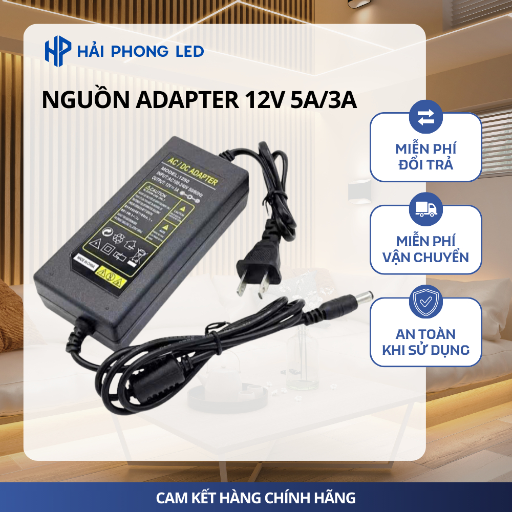 Nguồn 12V 3A 5A - Adapter 12V chân to - Nguồn 12v vỏ nhựa các loại - Hàng mới