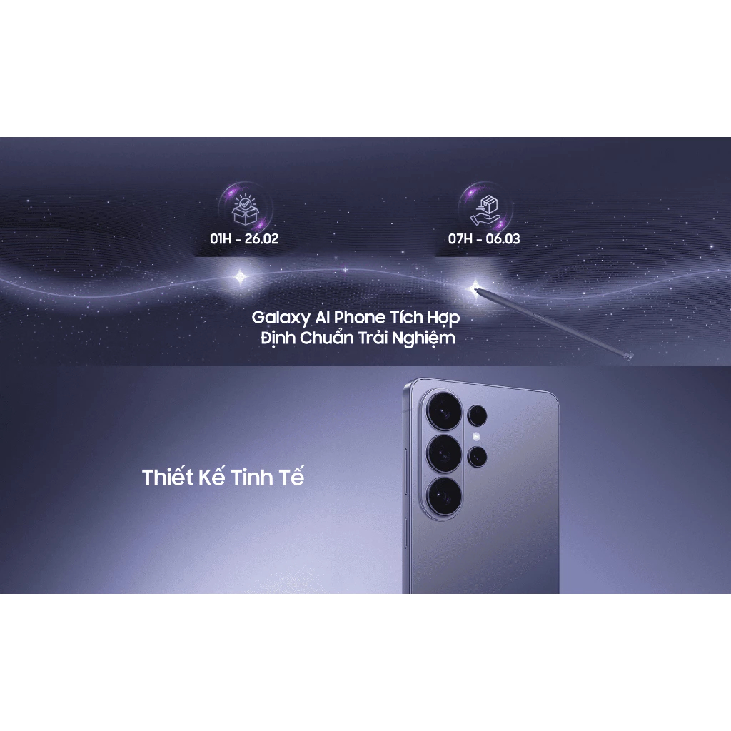 (KOL) Điện thoại Samsung Galaxy S26 5G 12GB | 256GB. Màn hình 6.3" 120Hz - Exynos 2600 (2nm) - BH 12 tháng | BigBuy360 - bigbuy360.vn