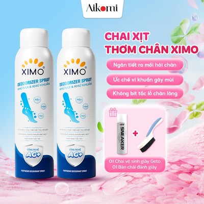Bình xịt ngăn mùi hôi chân XIMO Feet Spray Xịt khử mùi thơm chân hạn chế vi khuẩn và lưu giữ mùi hương cho lòng bàn chân