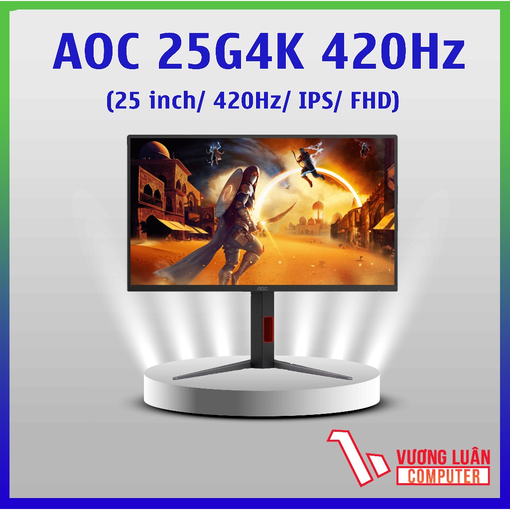 Màn Hình AOC 25G4K 24.5" Fast IPS 420Hz 0.3ms – Màn Hình Gaming FHD Chuyên FPS HÀNG CHÍNH HÃNG FULL 