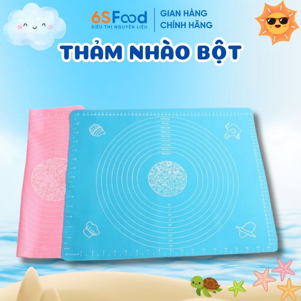 Tấm Lót Nhào Bột Silicon, Thảm Lót Nướng,Nhào Bột, Cán Bột,... - Nhà 6SFOOD