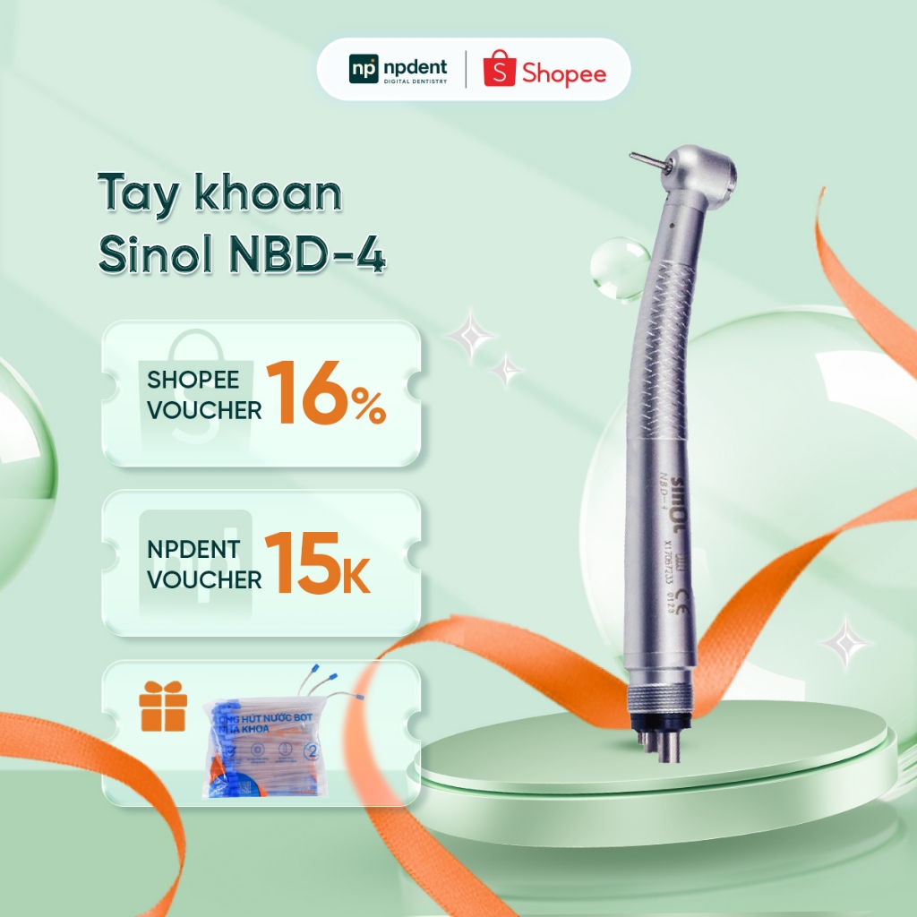 Tay khoan nhanh Enpis Sinol NBD-4 NPDENT, 4 lỗ tiêu chuẩn, thiết kế nhỏ gọn, độ ồn thấp, bảo Hành 3 