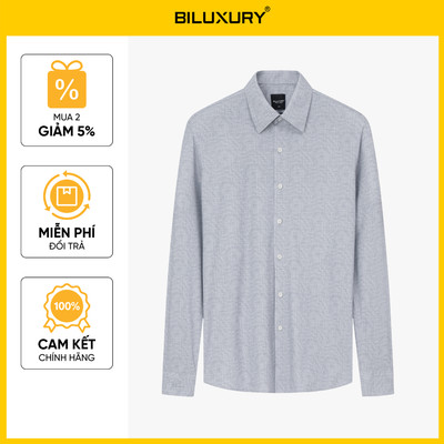 Áo Sơ Mi Nam Dài Tay Thiết Kế 1SMDH602GHX Biluxury Form Slimfit Cao Cấp Chống Nhăn Bền Màu