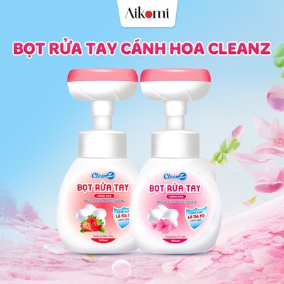 Nước rửa tay dạng bọt CleanZ hình bông hoa làm sạch, diệt khuẩn, dưỡng ẩm cho da tay 350ml