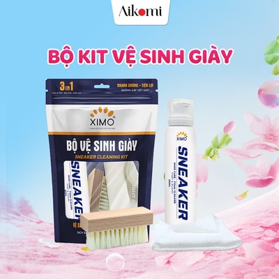 Chai Vệ Sinh Giày Nhanh Ximo Sneaker White Plus Làm Sạch Vết Bẩn, Tiện Lợi 150ml