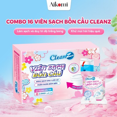 Combo 16 Viên sạch bồn cầu CleanZ chai thả bồn cầu sạch khuẩn tẩy sạch mảng bám khử mùi diệt vi khuẩn toilet