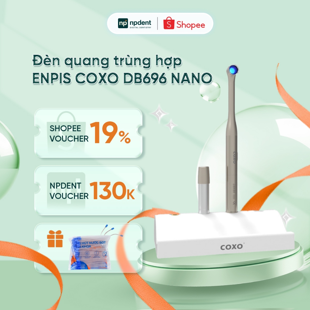Đèn quang trùng hợp mini NPDENT, đèn quang trùng hợp cầm tay COXO ENPIS DB686 nhỏ gọn, tiện dụng