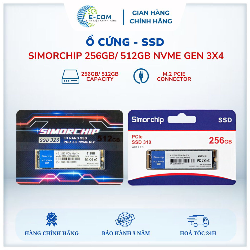 Ổ cứng SSD SIMORCHIP SSD320 512GB NVME GEN 3x4