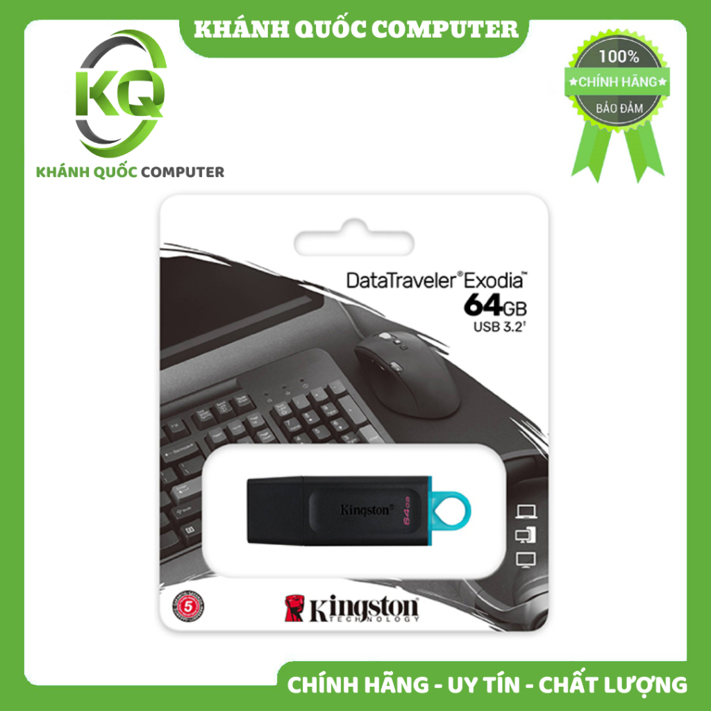 USB Kingston 64GB DataTraveler Exodia DTX/64GB (USB 3.2) - Chính hãng phân phối