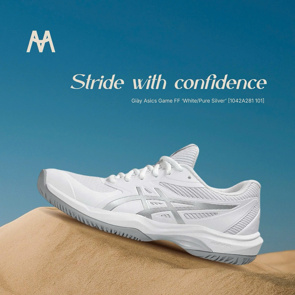 [Chuẩn Chính Hãng 💯] Giày Tennis/Pickleball ASICS(WMNS) FF Game 'White Pure Silver' 1072A112-102