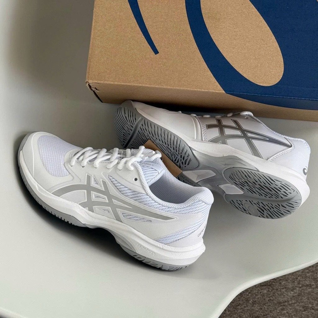 [Chuẩn Chính Hãng 💯] Giày  Tennis/Pickleball ASICS FF game ‘Pure Silver Trắng