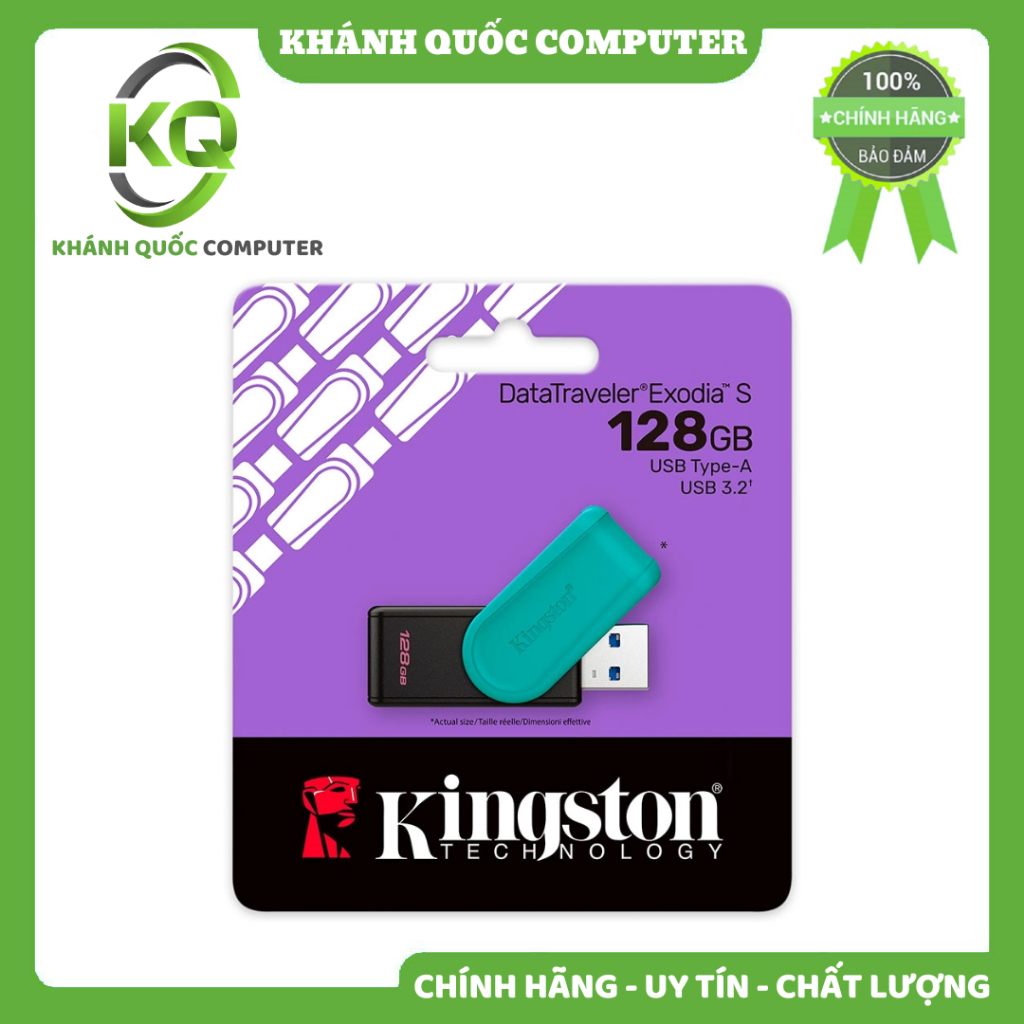 USB Kingston 128GB DataTraveler Exodia DTXS/128GB (USB 3.2) - Chính hãng phân phối