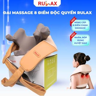 Máy Massage Cổ Vai Gáy Nâng Cấp 8 Điểm Chạm Đa Năng RULAX RL-20 PLUS, Con Lăn Silicon Không Gây Đau