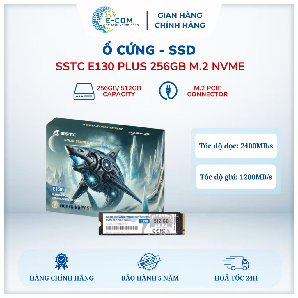 Ổ cứng SSD SSTC E130 Plus 256GB/ 512GB M.2 NVMe