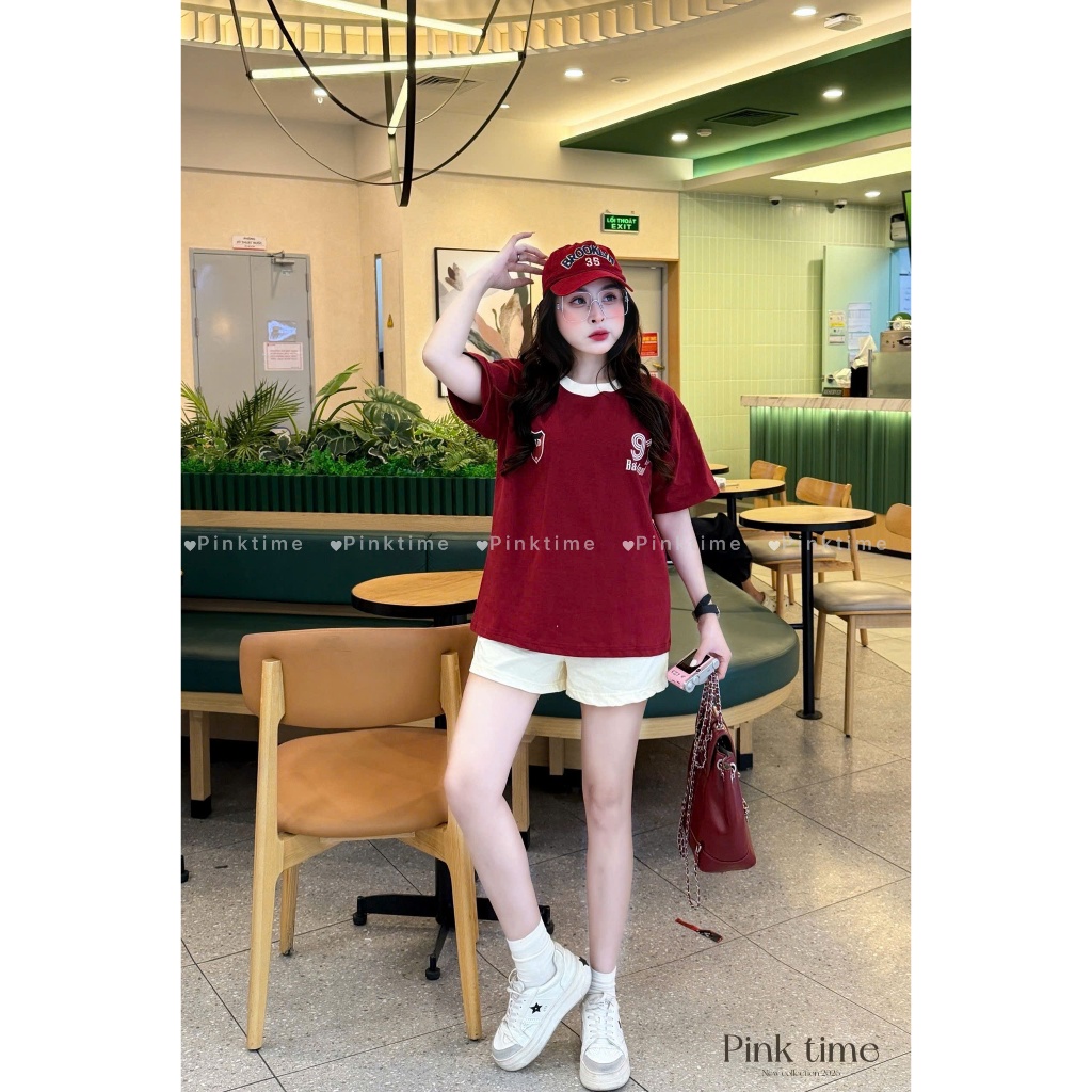 Set Bộ Nữ Phối Cổ In Ngực Form Rộng Chất Vải Cotton 4 Chiều Mềm Mịn, Thoáng Mát B91 | BigBuy360 - bigbuy360.vn