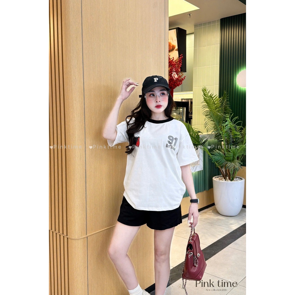 Set Bộ Nữ Phối Cổ In Ngực Form Rộng Chất Vải Cotton 4 Chiều Mềm Mịn, Thoáng Mát B91 | BigBuy360 - bigbuy360.vn