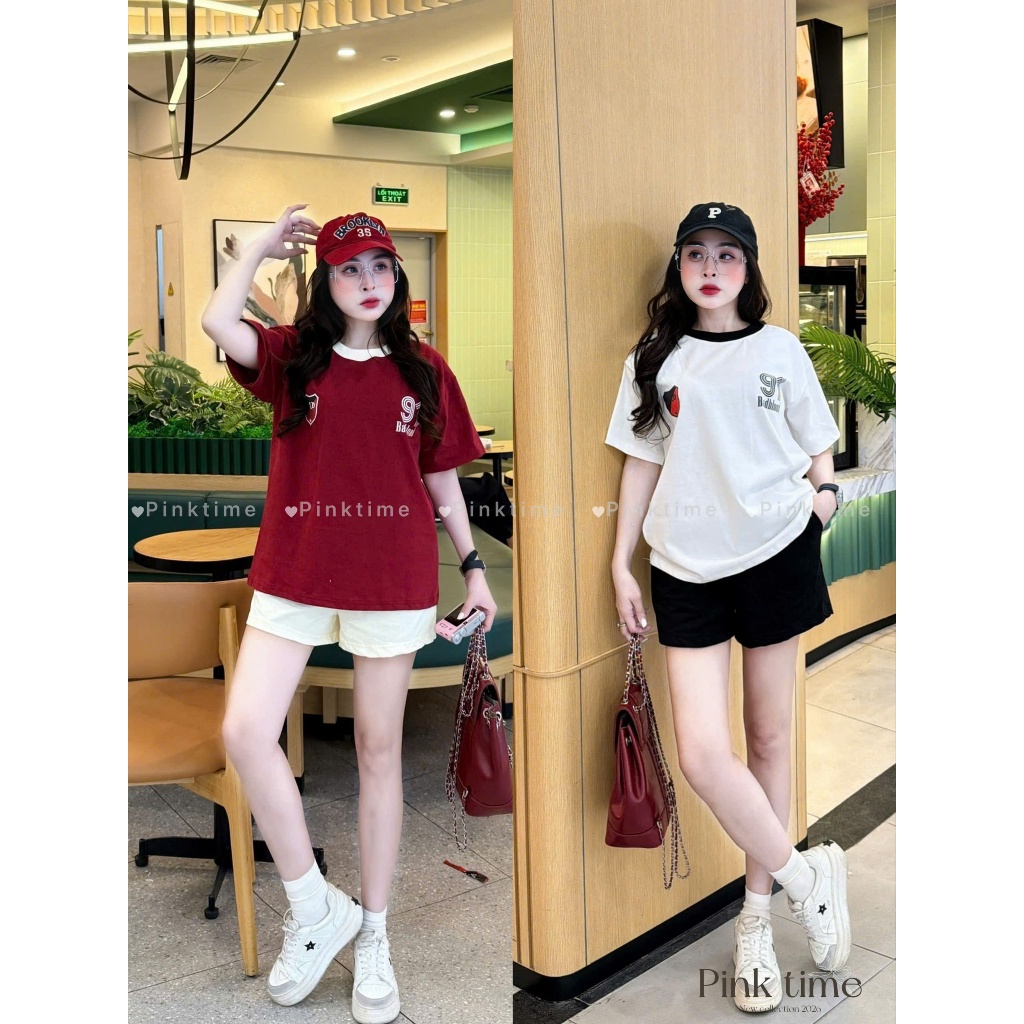 Set Bộ Nữ Phối Cổ In Ngực Form Rộng Chất Vải Cotton 4 Chiều Mềm Mịn, Thoáng Mát B91 | BigBuy360 - bigbuy360.vn