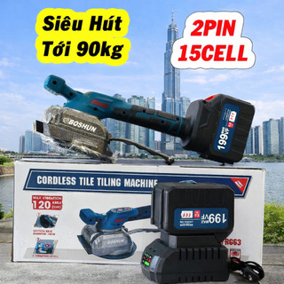 Máy Rung Gạch Pin BOSHUN BS-RG63 , Động Cơ Không Chổi Than , Lực Hút 100kg