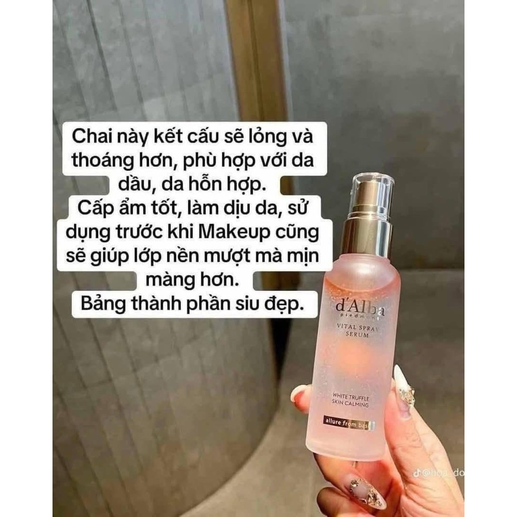 Xịt khoáng d’alba